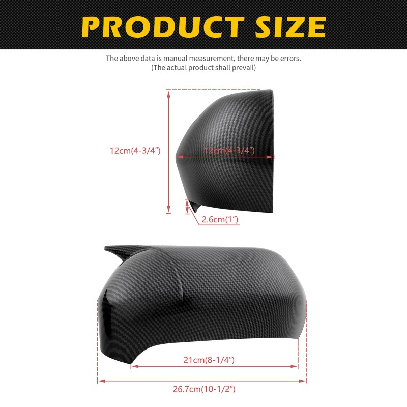 JMTBNO Pair For Honda Civic 2006~2011 Rearview Side Mirror Cover