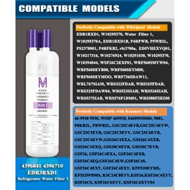W10295370a Water Filter Compatible with Whirlpool Refrigerator Water Filter 1,W10295370,EDR1RXD1,P4RFWB,Kenmore 46-9081,Kenmore 46-9930(3- Pack)