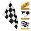 TOYMYTOY 25pcs Black and White Checkered Hand Flag Racing Polyester