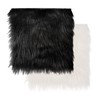 SLAXJNE 2 Sheets Black Fabric Animal Fur Black Faux Fur