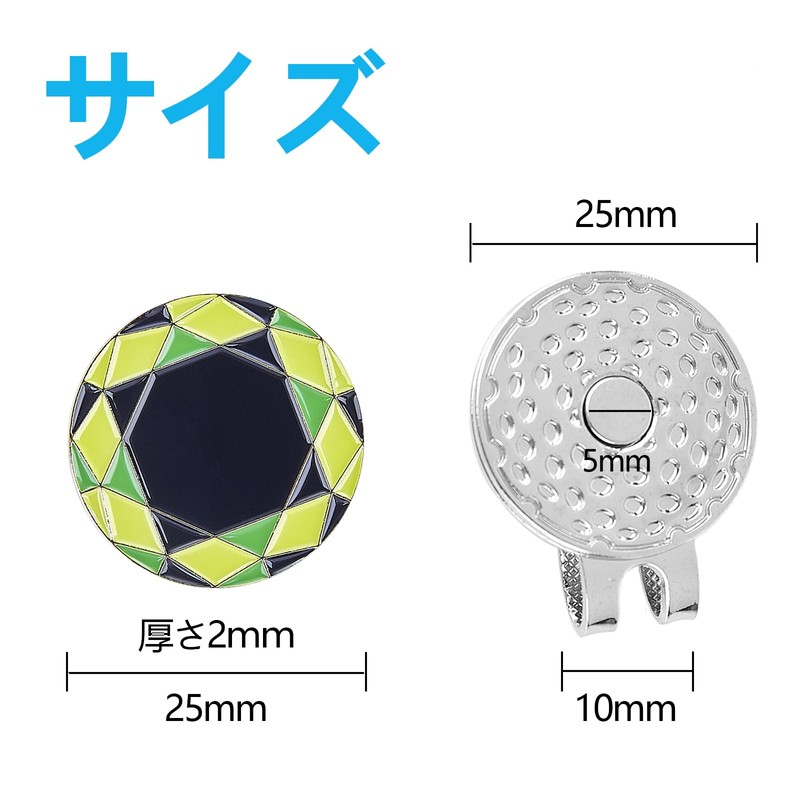 Tahitica Golf Marker Set of 3 Golf Cap Clip with