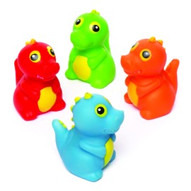 Baker Ross Dinosaur Water Splashes (Pack of 4) - Floating Rubber Sprayer for Bath or Swimming Pool