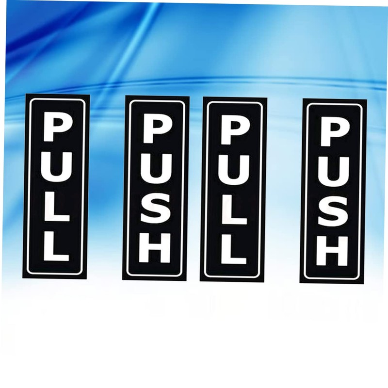 Ciieeo 4pcs Push Pull Door Sign Stickers Decals for Home