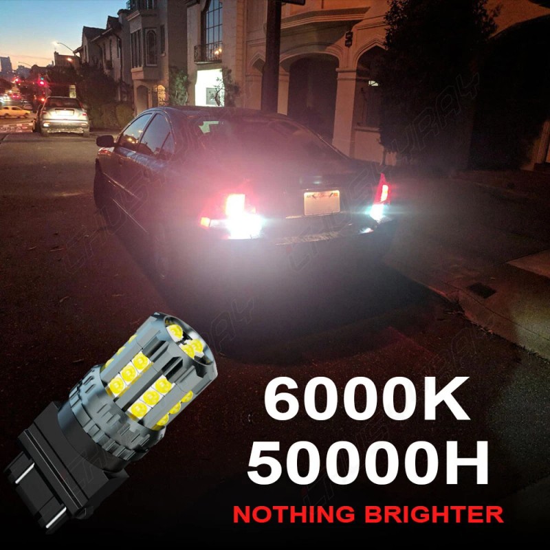 CHUSYYRAY LED Backup Reverse Light Bulbs 2pc 6000K For Chrysler