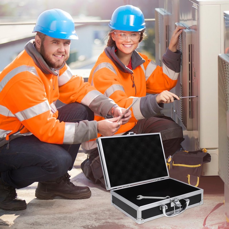 Vaguelly Portable Aluminium Tool Storage Box with Lock, Multi-Functional Handheld