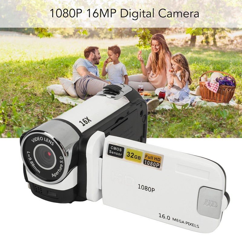 D90 1080P 16MP Digital Camera 2.4 Inch Rotatable Screen Camcorder