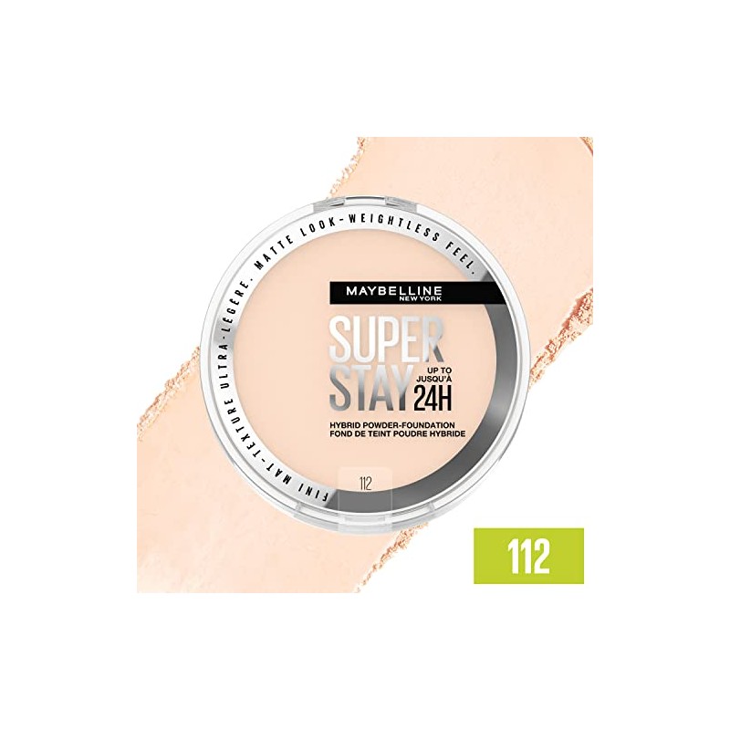 Maybelline Supertay Active Wear base de maquillaje en polvo 112
