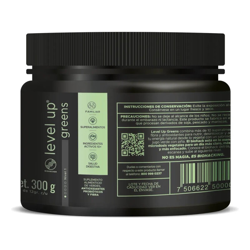 Jugo Verde en Polvo Level Up Greens – 30 Frutas