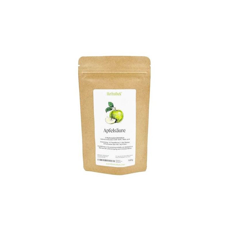Malic Acid 100 g by Herbathek as Apple Juice Substitute