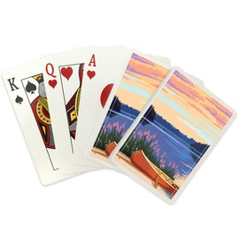 Canoe and Lake (52 Playing Cards, Poker Size Card Deck with Jokers)