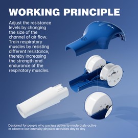 Sonmol Lung Trainer with Travel Case | Breathing Trainer for Better Breath | Lung Exerciser Device & Breathing Exercise Device for Lungs | Incentive Spirometer Adult & Lung Strengthener