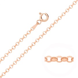 Old English Jewellers 9ct Rose Gold on Silver Belcher Chain Necklace 2.5mm - 16" 18" 20" 22" 24" 26" 30" (20)