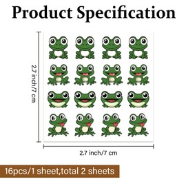 PLIGREAT Cartoon Frog Golf Ball Markers Creative Marking Stickers for Identify Golf Balls 2 Sheets Golf Ball Customise Markers Golfer Gift Golfing Accessories