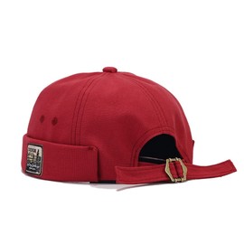 Zegoo - Gorro de algodón para hombre con diseño de calavera sin bordes, Rojo -, One Size