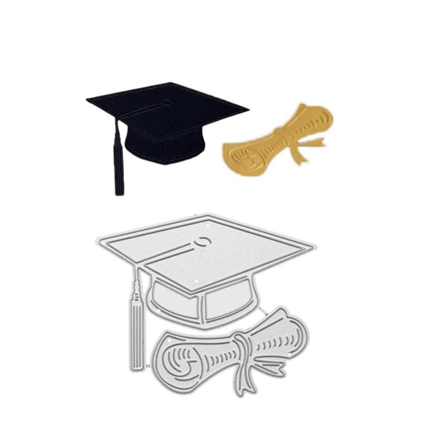 Silver Graduation Hat Cutting Dies Bachelor Cap Metal Die Cuts