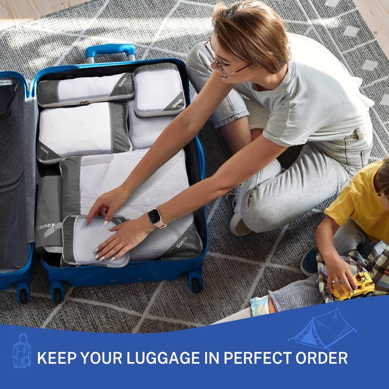 Compression Packing Cube 6 Pieces, Gonex Robust & Durable |