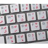 PASHTO KEYBOARD LABELS for WIN 7 with RED LETTERING ON