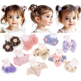 Bianhuan Hair Elastic for Children, Babies, Ribbon, Hair Accessories, Cute, Stylish, Simple, Gift - Set of 22