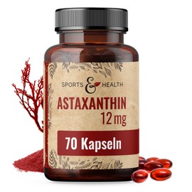 Astaxanthin 12 mg Depot Softgel Capsules with Oxidation Protection - 4 Month Supply - Gel Caps - With Vitamin E (70 Capsules)