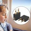NAYAGOGO 4 Pcs Airplane Headphone Adaptor, Airplane Jack Adapter, Golden