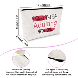 Funny Gifts for Women Novelty Makeup Bag Humorous Sarcastic Gift for Her Friendship Gifts for Best Friends Bestie Cosmetic Bag Birthday Christmas New Year Gift for Sister Zipper Travel Toiletry Pouch