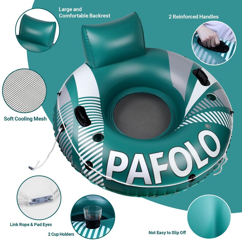 Pool Float Adult, 53" Inflatable River Tube Float, River Tubes