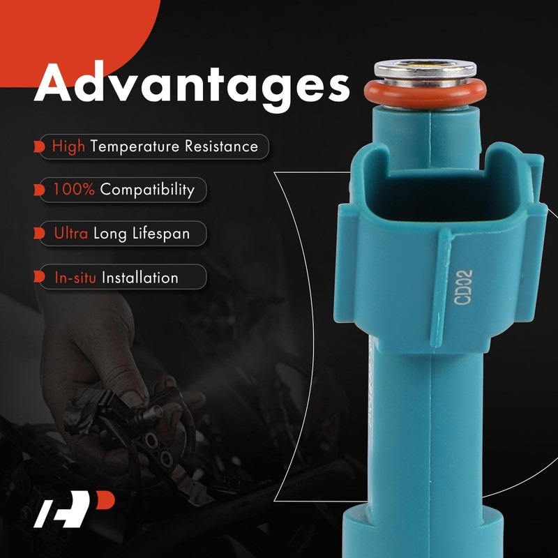 A-Premium Set of 4 Fuel Injectors Compatible with Toyota Prius
