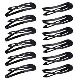 50 Pasadores Antideslizantes para Cabello Broches para Cabello Grandes de Metal de 3.5 Pulgadas Clip Lateral de Pelo Largo Clips de Pelo de Abrazadera para Chica Mujer Accesorios de Pelo (Negro)