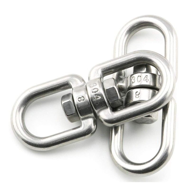 HWT Swivel Can Stainless Steel Metal Fittings Lead Key Chain