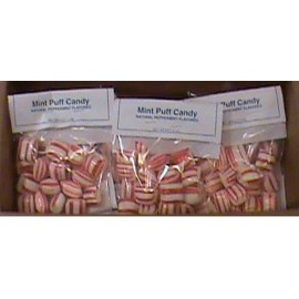 WILLIAMS 6-PACKS OF 5-OZ  BAGS OF OLD FASHION HARD MINT CANDY. YOU ATE AS A KID