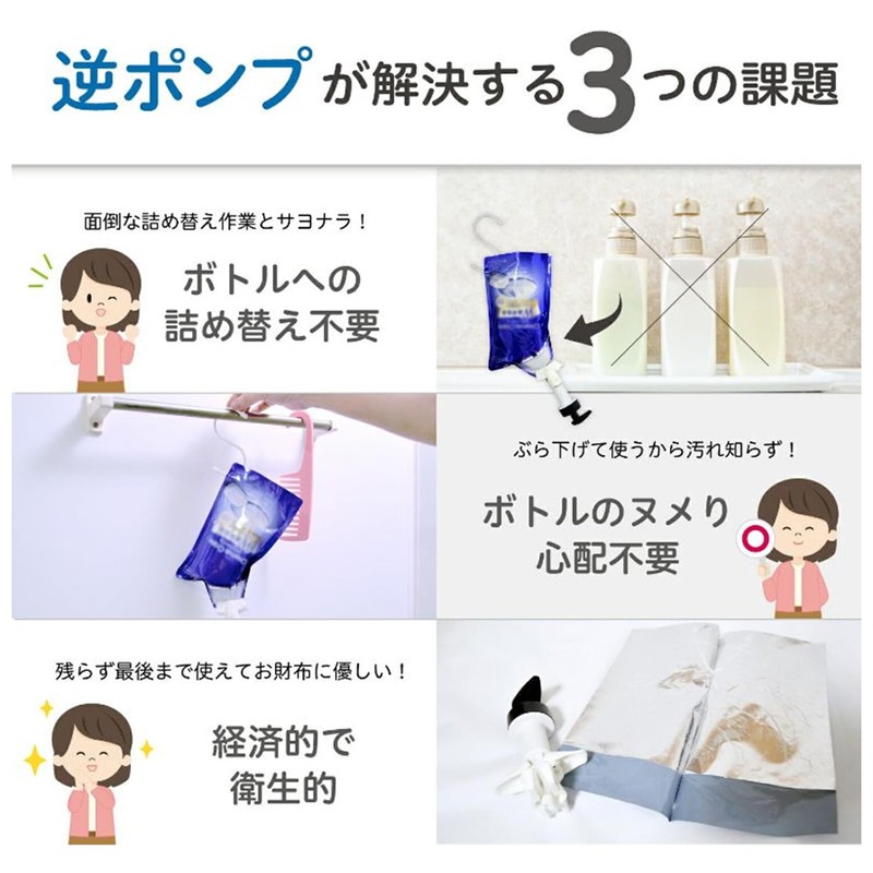 Sito TBG-003-W Refill Hanging Reverse Pump 3 Pack