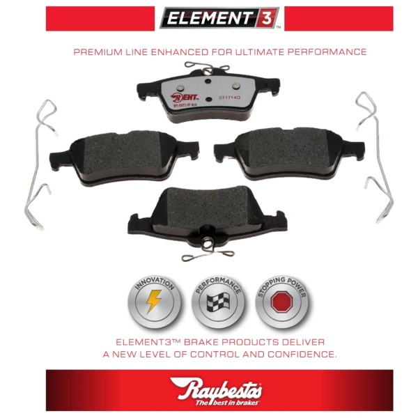 Raybestos For 2012-2013 Jaguar XJ Brake Pads Rear Replacement Raybestos