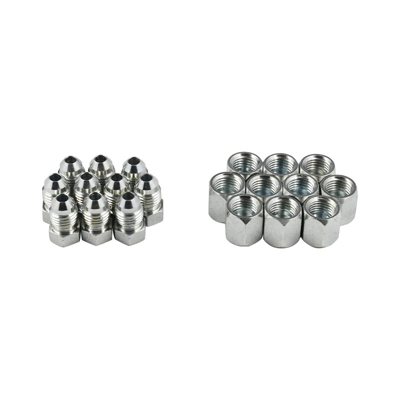 Neeseelily 10PCS JIC-04 Cap and Plug Set 1/4" 0304-C-04 2408-04