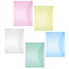 FolderSys Transparent A4 Folder, Perforated Edge, Transparent, Assorted Colours, Pack