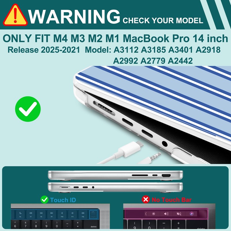 Yebiseven for MacBook Pro 14 inch Case 2026 2025-2021 Release