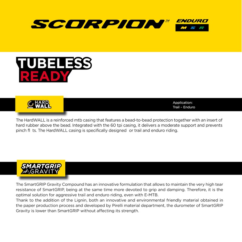 Pirelli Scorpion Enduro M HardWall Bike Tyre, 29 x 2.4,