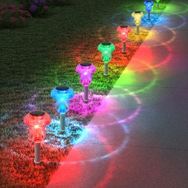 Solar Lights Outdoor, 16 Pack Mushroom Lights Outside Waterproof, Solar Powered LED Lighting for Garden, Yard, Landscape, Path, Pathway, Lawn, Walkway, Driveway, Backyard Decor (Color Changing)