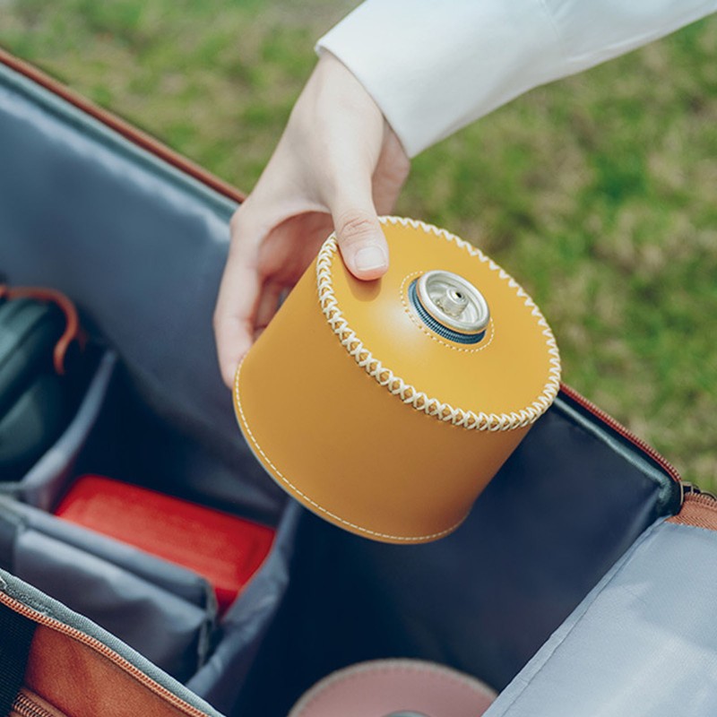 Gas Canister Protective Cover Portable PU Leather Gas Canister Cover