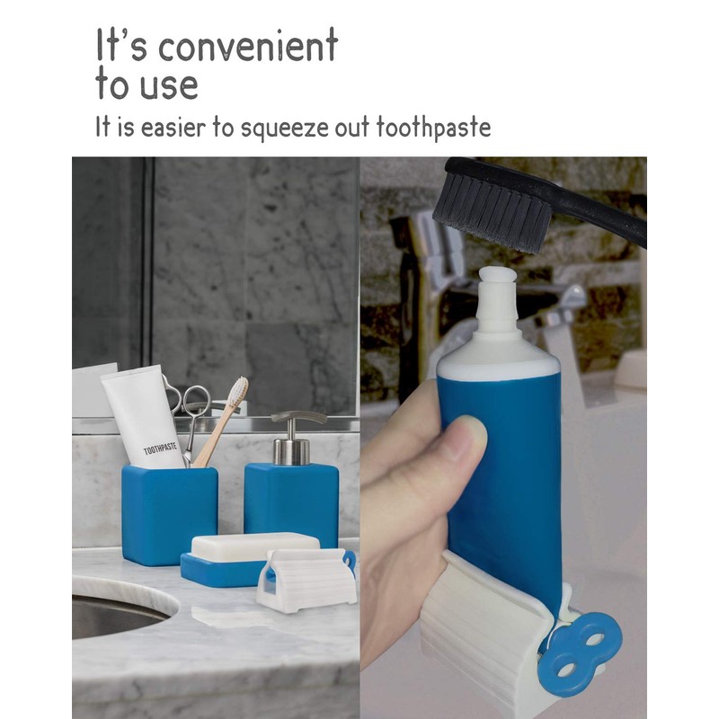 MoHern Toothpaste Squeezer, 4 Pcs Toothpaste Tube Squeezers, Multi-Purpose Toothpaste