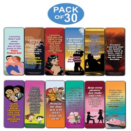 Happy Promise Day Love Bookmarks (30-Pack) Premium Quality Gift Ideas for All Occasions - Stocking Stuffers Party Favor & Giveaways
