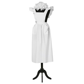 Ladies Fancy Dress Farmer Apron White