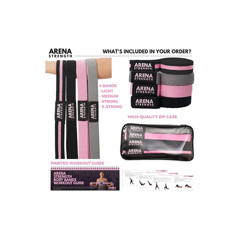 Arena Strength Long Fabric Resistance Bands - Full Body Resistance
