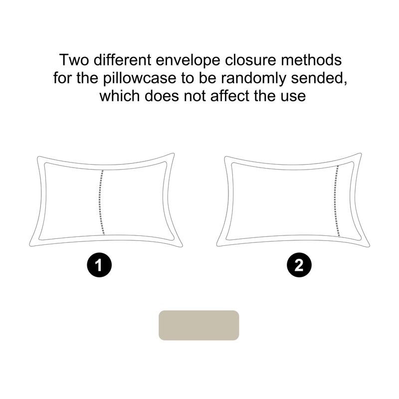 sourcing map Pillow Shams 2 Pack Soft Brushed Microfiber Envelope