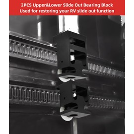 (379060 Standard Blocks, NOT Inverted Blocks) for RV Schwintek Slide Out Motor in Wall Bearing Block Upper Lower Bearing Block RV Replacement with V-Roller Shoe Aluminum (No Rivets)