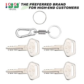 10L0L 4PCS 787 Ignition Keys with Keychain for Heavy Equipment Excavator Backhoe Dozer Komatsu, Kalmar, Dressta, Sakai