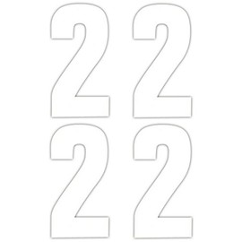 4 x Number 2 Wheelie Bin Stickers