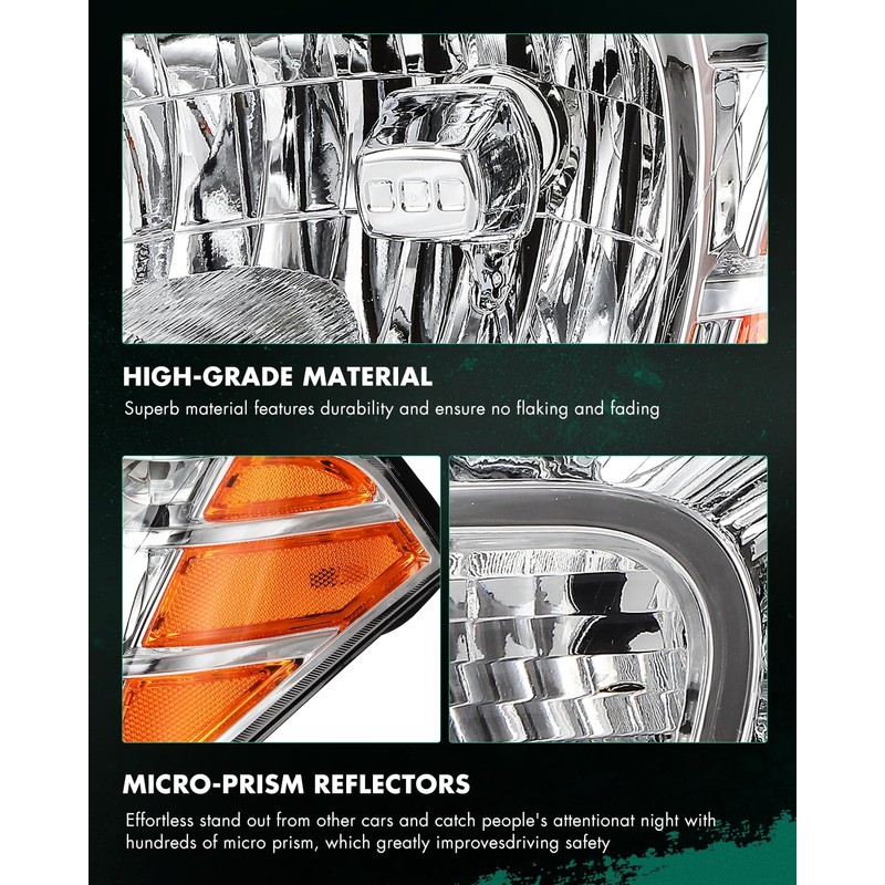 SCITOO Headlights for 2009-2019 for Nissan Frontier Pair Headlights Assembly