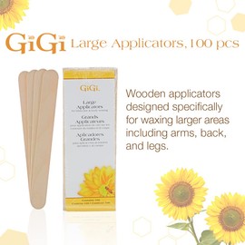 GiGi Wax Sticks for Hair Removal – Large Wax Applicator Sticks, Wooden Waxing Stick for Arms, Legs & Body Waxing, 1 Pack