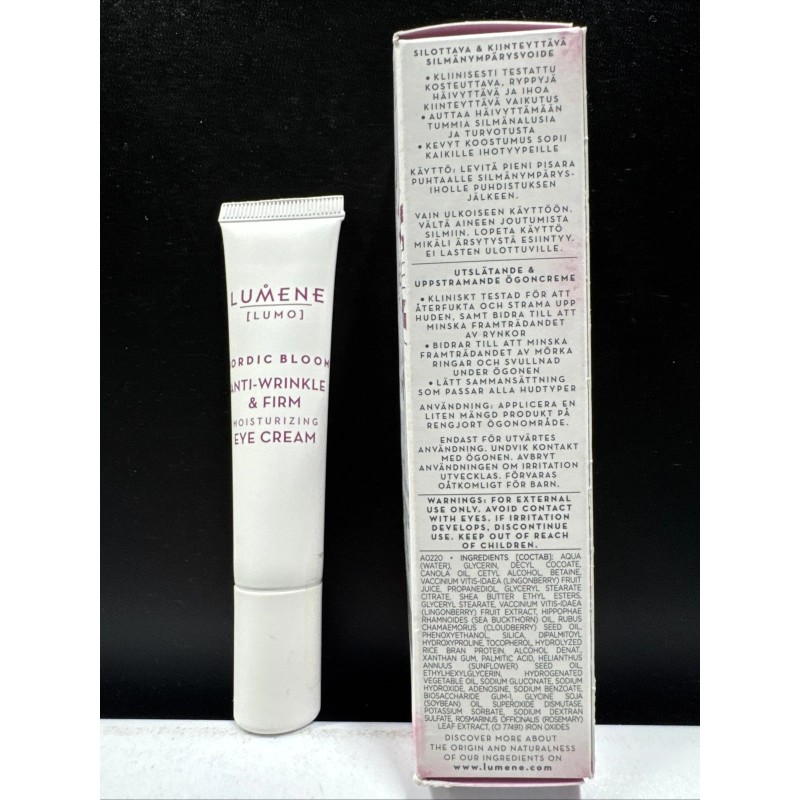 LUMENE NORDIC BLOOM, Anti-Wrinkle & Firm Moisturizing EYE CREAM 0.5
