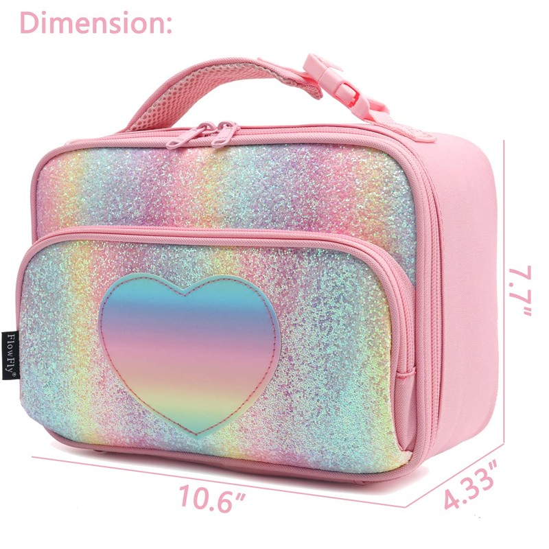 FlowFly Kids Lunch box Insulated Soft Bag Mini Cooler Back